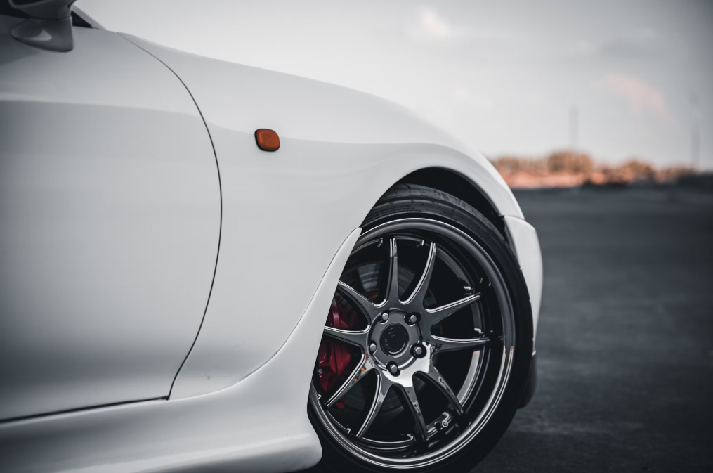 A car in an auto repair shop in Pinellas Park