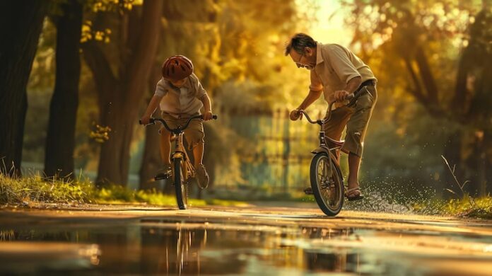father-teaching-his-son-ride-bicycle_1315585-1040
